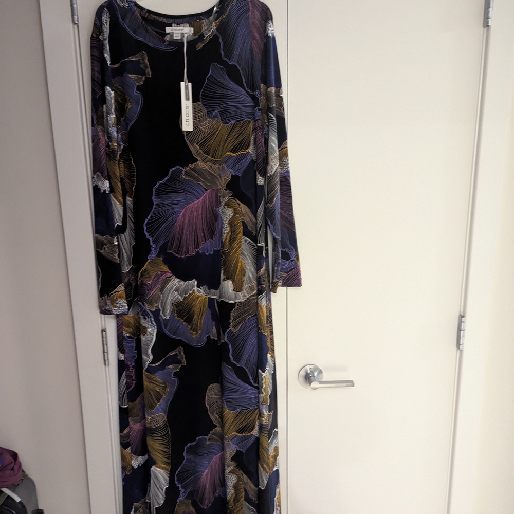 Elegant Black and Purple Women's Dress